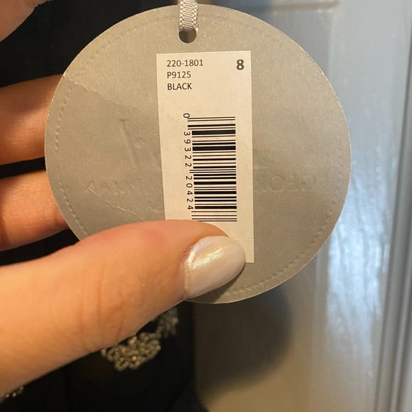 New PEARL Georgina Chapman by MARCHESA Black One Shoulder Cocktail NWT - Picture 8 of 8